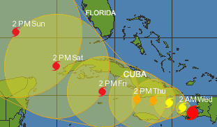 hurricane gustav path 5 day forecast florida hurricane info